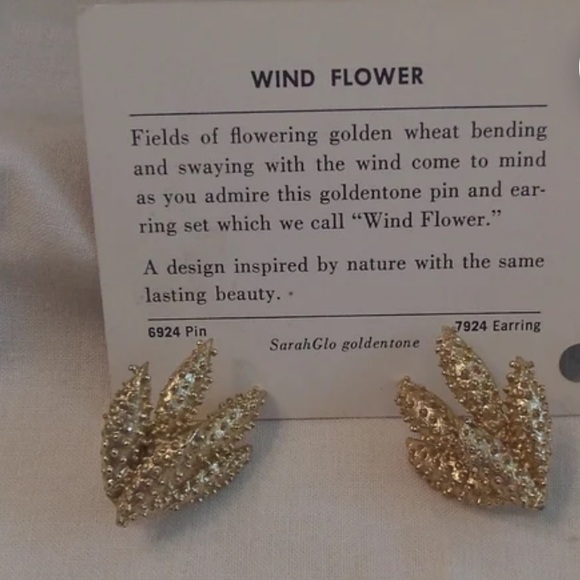 1963's SARAH COV Wind Flower clip earrings - Sarah Coventry - - Picture 2 of 7